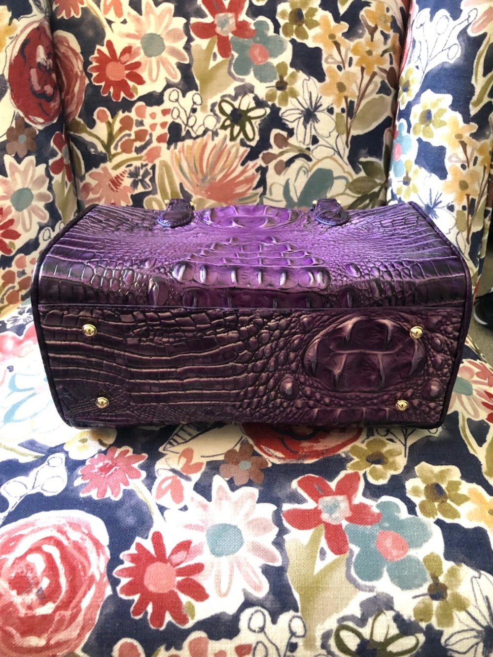 NWT Authentic Brahmin Stacy Ultraviolet (Purple) Ombre Melbourne Handbag - Picture 5 of 7